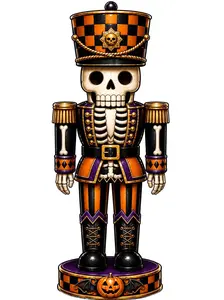 Skeleton Halloween Nutcracker Sign, , PS-W-0002-DH-32, 32" Door Hanger