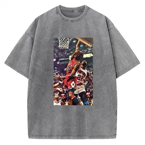 MJ Hard Foul 80's 90's Vintage Dunk Bad Boy Detroit Graphic Tee Oversized T-Shirt Crewneck Cotton