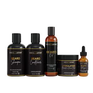 Men’s Healthy Hair and Beard Starter Kit Nourishing Shampoo, Conditioner, and Gentle Shea Butter Blend Balm Hydrating Set. Gift | Men's self-care