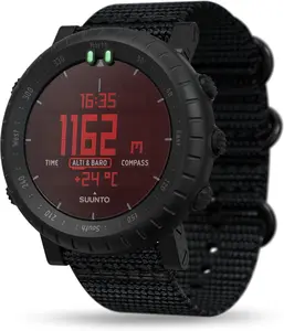 Suunto CORE ALPHA STEALTH Outdoor Sports Watch with Storm Alarm, Altimeter, Barometer, Compass - Black