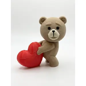 Rude Bear Valentine's Desk Figure — 3D Printed Gag Gift
