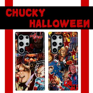 Chucky Halloween Horror Season Tough Phone Cases For Samsung Galaxy S21 22 23 24 25 FE Plus Ultra Edge A06 13 14 15 16 23 25 26 34 35 36 52 53 54 55 56 71 Note 20 5G Plastic PC TPU Trendy Fashion Hard Gift Full Protection Anti-Drop Phone Cases Shell Cover