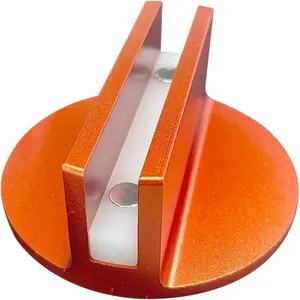 Universal  Jack Pad, 0.37" Slotted  Grooved Jack Puck Pinch, Pinch Weld Frame Rail Adapter with Large Slotted for   (Orange)