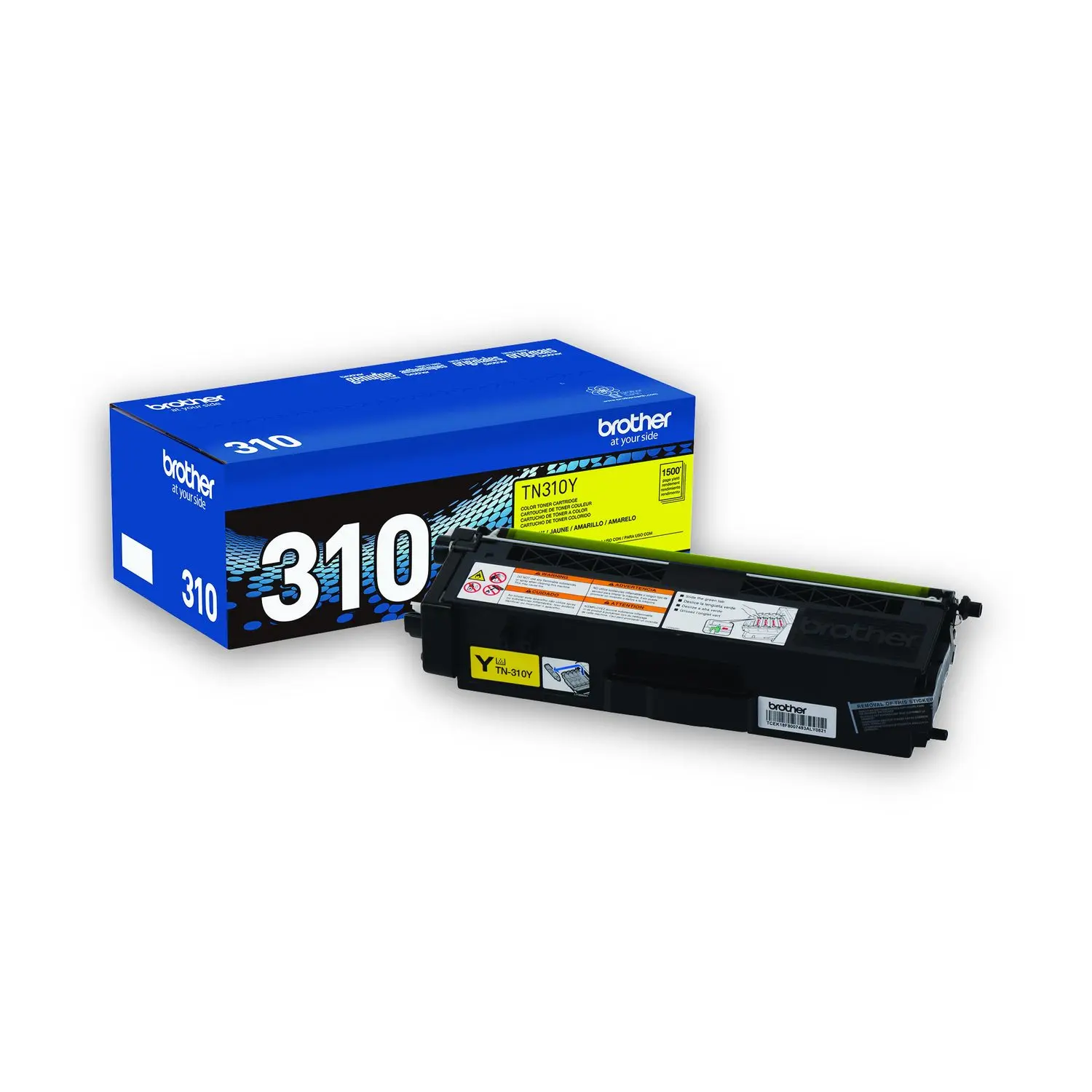 Brother Genuine TN310Y Yellow Toner Cartridge for Laser Printers, 1500-Page Yield, Single Pack