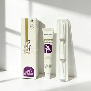 【Buy 1 Get 3 Tips Free】 Kreain Nature Skin Comfort Refreshing Gel for Pain Lumps & Hemorrhoids Gentle Care Easy Application Cream 20g Tri-Plant Formula, Carthamus+Scutellaria+Purple Daisy, Skin Relaxation