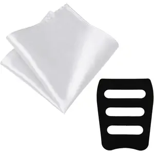 Pocket Squares for Men, 11.81'' Mens Womens Handkerchiefs with Pocket Square Holder for Suits Wedding Party Business