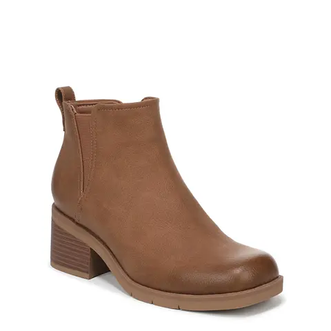 Dr. Scholl's Women's Joplin Low Fashion Boot - Shoes for Women, Casual Minimalist Square Toe Design, Comfortable Block Heel, Leather & Smooth Faux Leather Construction, Footwear Fashion with Recycled Parts