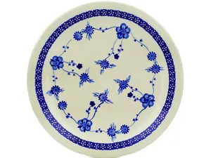 Polish Pottery Plate 11" Delicate Poppy