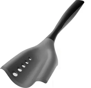 Motherhood Food Grade Heat Resistant Silicone Spatula, BPA-Free Non-Stick Scraper with Grease Draining Slots, Easy Clean Multi-Purpose Kitchen Cooking Baking Tool