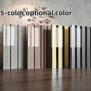 5-Piece Waterproof Self-Adhesive PVC Wall Panels, Wood Grain/metal Texture, Ideal for Bathroom Kitchen Backsplash Renovation, Easy Cut and Clean