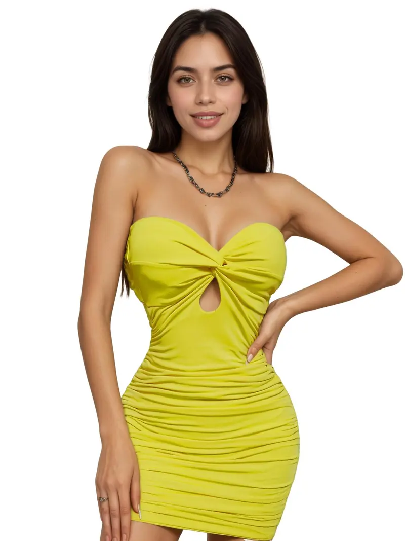 yellow mini strapless dress - TikTok Shop yellow mini strapless dress - TikTok Shop