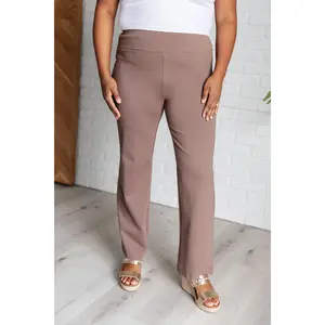 Magic Straight Pants in Dark Mocha