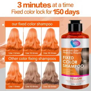 ECO Fruit-Scented Fixed Color Shampoo 300ml/10.144 fl. oz, Suitable for Blonde, Silver, and Gray Hair - Anti-Brassiness Formula Removes Yellow and Brassy Tones from Dyed and Bleached Hair, Multicolor Range - Yellow Coconut