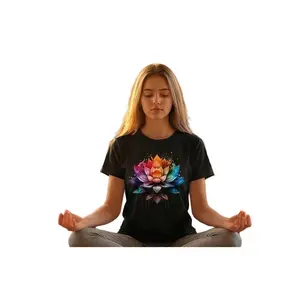 Vibrant yoga meditation shirt