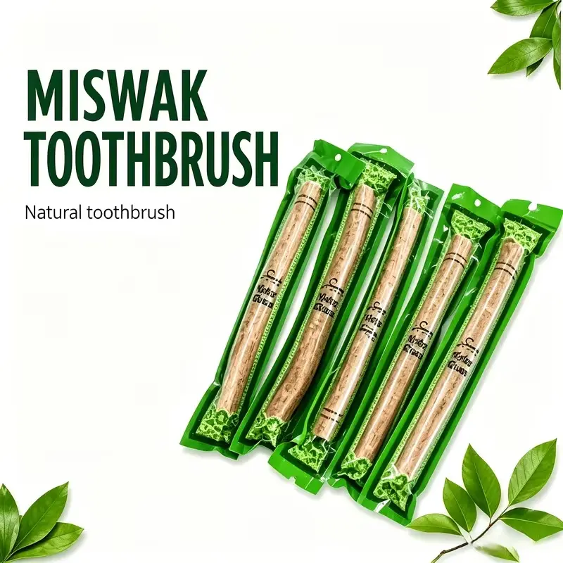 2pcs Arabic Miswak Tooth Sticks Natural Wooden Toothbrushes Daily Breath Care Teeth Cleaning Portable Oral Care Supplies for Commuting