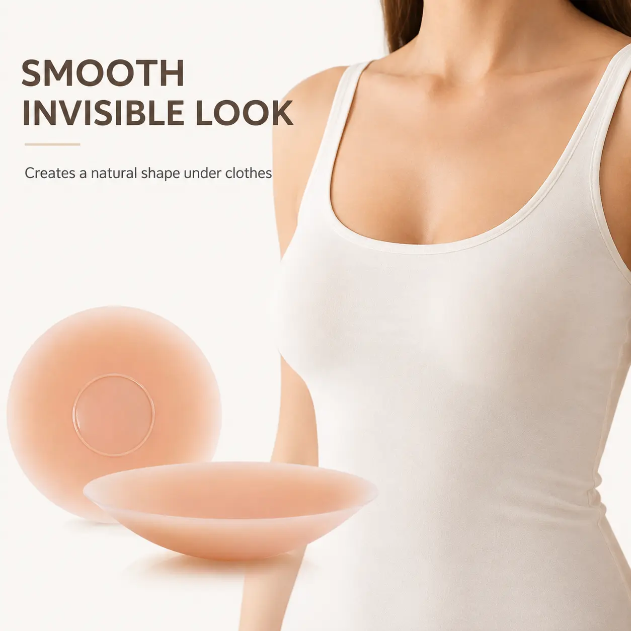 Reusable Silicone Nipple Covers for Women, Invisible Seamless Sticky Breast Pasties, Ultra Thin No Show Adhesive Covers for Backless Dresses, Strapless Tops & Everyday Wear