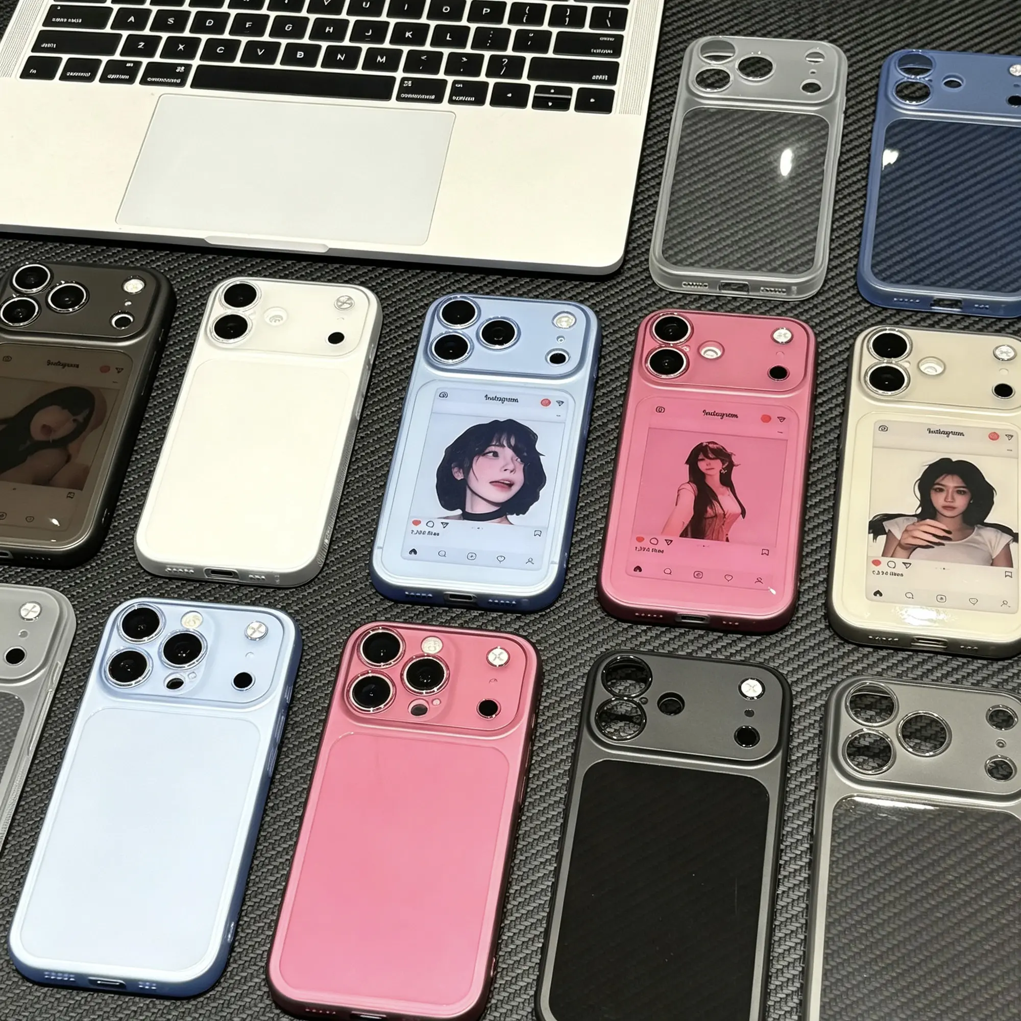 New Anti‑Slip Matte Black Phone Case with Large‑Window Camera Bezel Compatible with iPhone 11‑17 Pro Max--3994