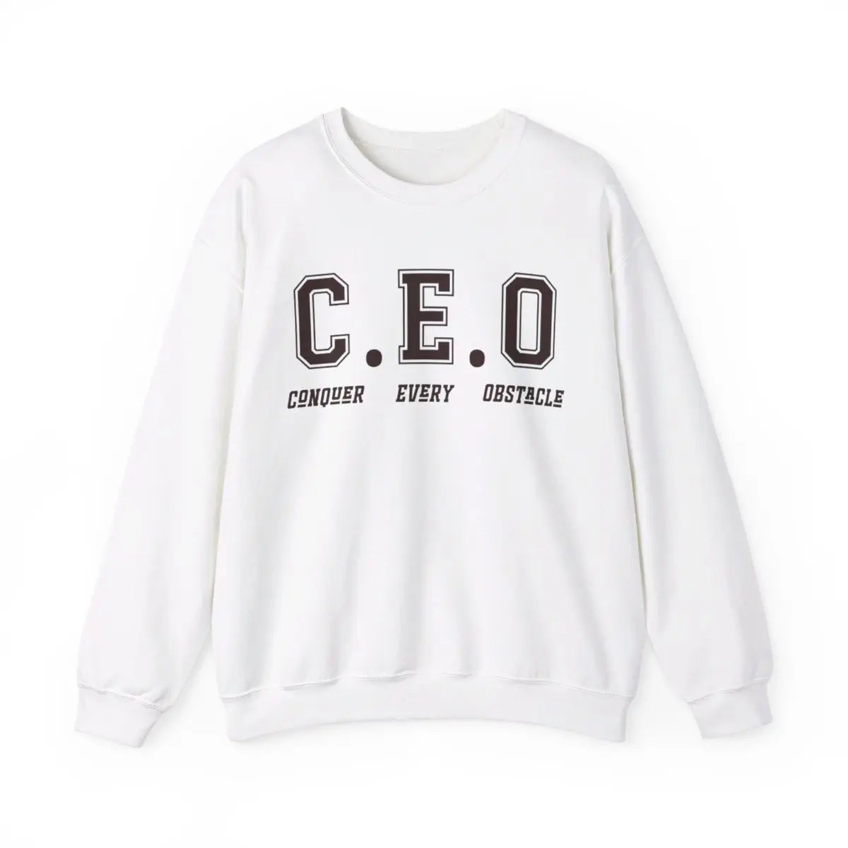 CEO: Conquer Every Obstacle Crewneck Sweatshirt Cotton Classic Comfy Polyester Sleeve Sweaters Tops Fabric Menswear