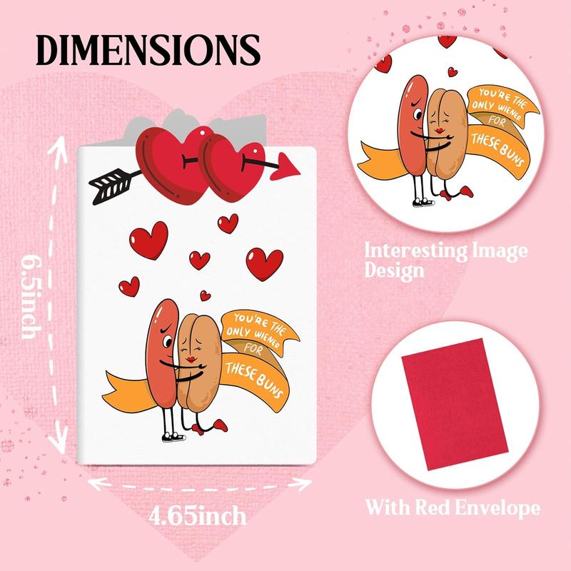 Valentine’s Day Card for Him Funny Romantic Gift for Husband or Boyfriend Men’s Valentine Gift Anniversary Birthday Love Card for Men with Heart Design and Humorous Text