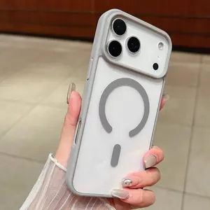 MagSafe Slim  Phone Case  Magnetic Phone Case For iPhone 17 17Air 16 15 14 13 12 11 Pro Max Plus XsMax, Classic Hybrid Design, Transparent, Shock Protection, Compatible With MagSafe