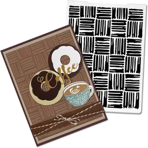 Wood Grain Plastic Embossing Folders for Card Making, 3D Textured Stripes Embossing Folder DIY Craft Template Pigment Board Folders for Scrapbooking Photo Album Supplies