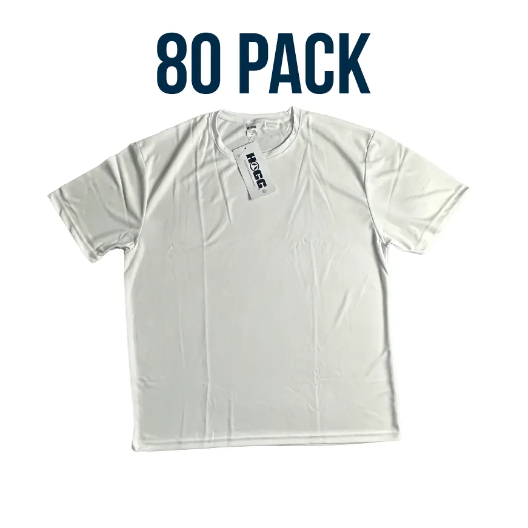 Bulk Deal: Lot of 80 White Classic Sublimation-Ready T-Shirts - Perfect for Customization and Resale Bulk Deal: Lot of 80 White Classic Sublimation-Ready T-Shirts - Perfect for Customization and Resale
