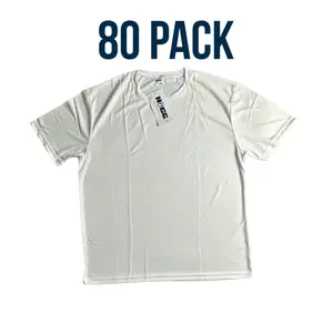 Bulk Deal: Lot of 80 White Classic Sublimation-Ready T-Shirts - Perfect for Customization and Resale