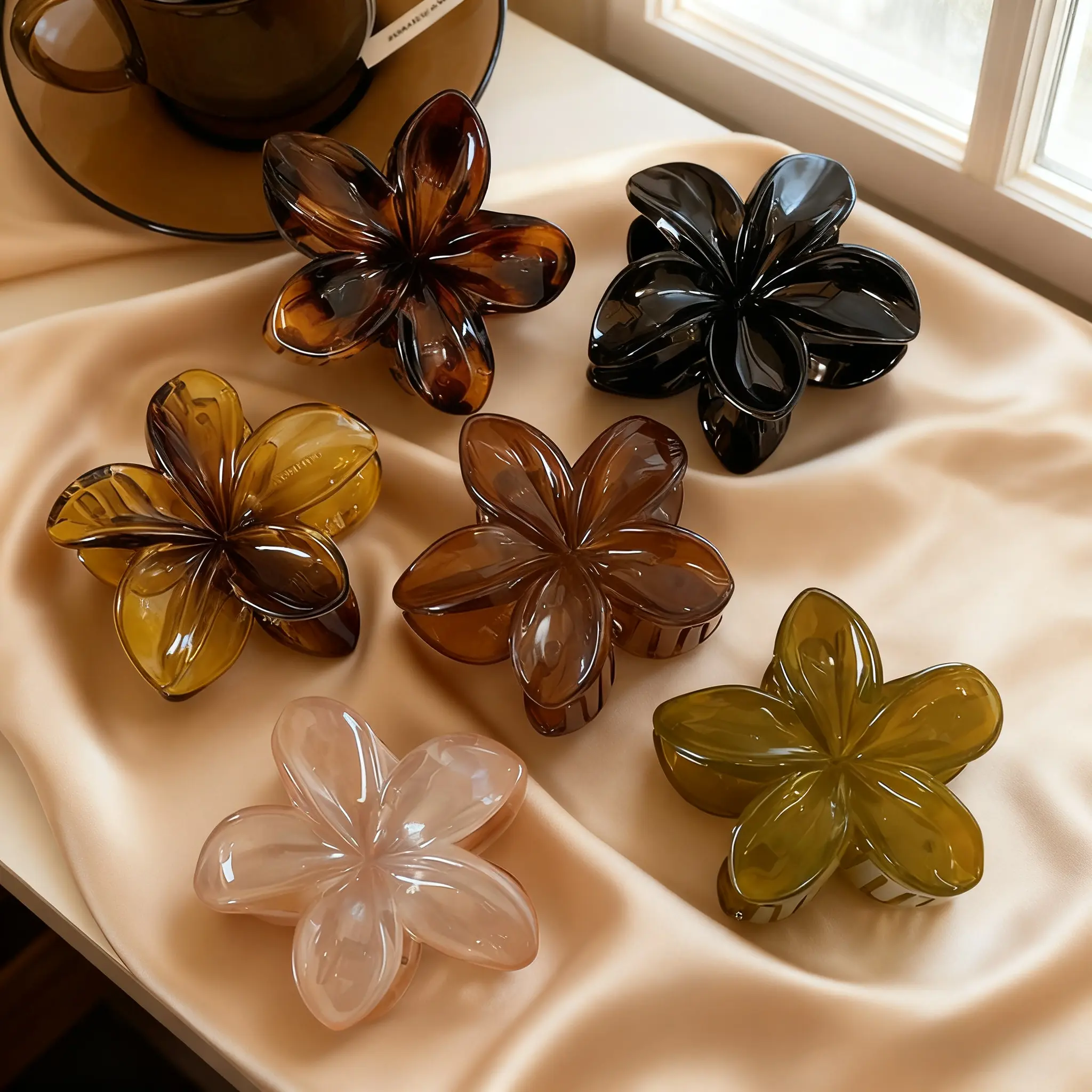 Boho Vintage Flower Hair Claw Set! Minimalist Women's Accessory