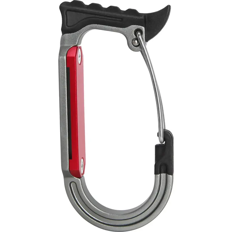 Aluminum Alloy Detachable Climbing Gear Hanger - Efficient Multi-Hook Equipment with Wire Gate Lock, 25kg Load Capacity, Flexible Setup, Secure Gym Hanging Point, Detachable Design, Easy Transport for Adventurers