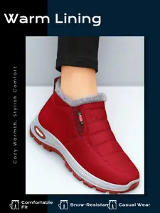 Women's Snow Boots Cotton Shoes Old Beijing Cloth Shoes Fleece Lined Warm Short Boots Comfortable Casual Cotton Shoes Winter Boot Shoes