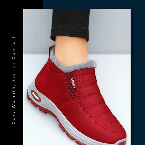 Women's Snow Boots Cotton Shoes Old Beijing Cloth Shoes Fleece Lined Warm Short Boots Comfortable Casual Cotton Shoes Winter Boot Shoes