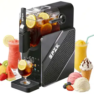 SPZTJK Slushie Machine  Food-Grade Stainless Steel  5-Second Quick Slush Make Slush, Milkshakes, Cocktails, Wine & 200+ Drinks Without Ice Auto-Clean Function | For Home, Office, Restaurant, Bar & Parties  Ice