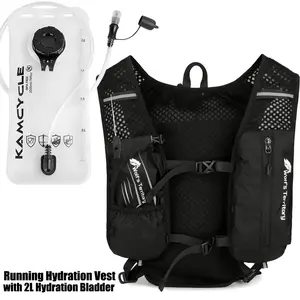 Running Vest Backpack with 2L Hydration Bladder, Camel Hydration Backpack, Running Vest for Women Men Hydration Vest with 2L Water Bladder Lightweight Reflective Runners Vest for Hiking, Cycling, Trail, Running, Marathons