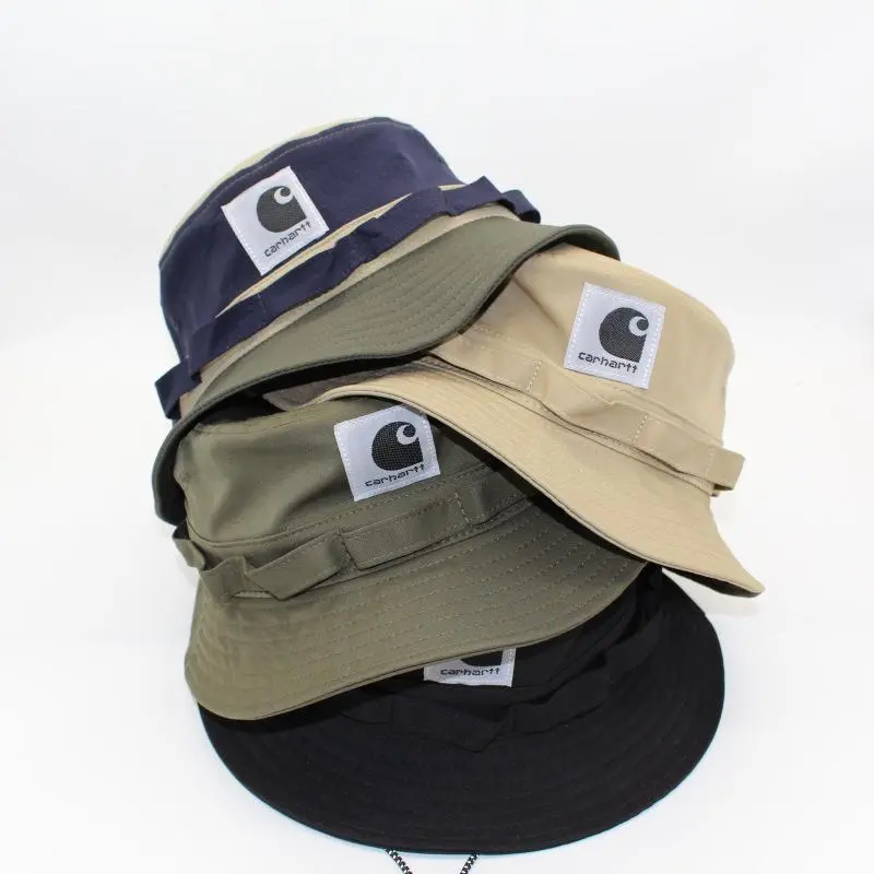 Short Brim Outdoor Bucket Hat, Solid Color Spliced Windproof Fisherman Cap, Foldable Sun Protection Travel Hat for Men Women Kids