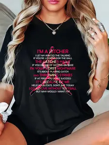 100% Cotton I'm A Pitcher Softball Tee Shirt - Pitcher's Prayer Shirt T-Shirt