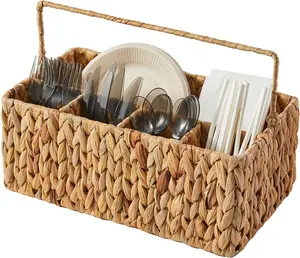 Berdeng Utensil Caddy, Utensil Basket for Table,Napkin and Utensil Holder, Silverware Caddy, Cutlery Holder, Utensil Holder for Party, Picnic Caddy for Plates and Utensils-