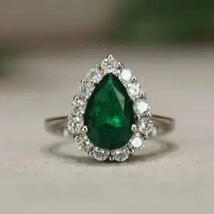 【#ZA209】(Barrett) Lab Made Gemstone Fashion jewelry Ring