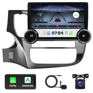 Dual Knobs Android 13 Car Radio for 【Mitsubishi Outlander 2014-2019】 with Carplay Android Auto 10.1'' Touch Screen Bluetooth FM RDS WiFi GPS Navi SWC+AHD Backup Camera