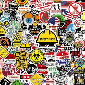 Hard Hat Stickers for Adults, Funny Sticker Pack for Adults, Waterproof Hard Hat Accessories Hardhat Sticker for Toolbox Helmet, Blue Collar Stickers for Men, Construction, Electrician, Welder
