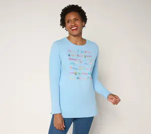 Quacker Factory Merry and Bright Long Sleeve Sweatshirt