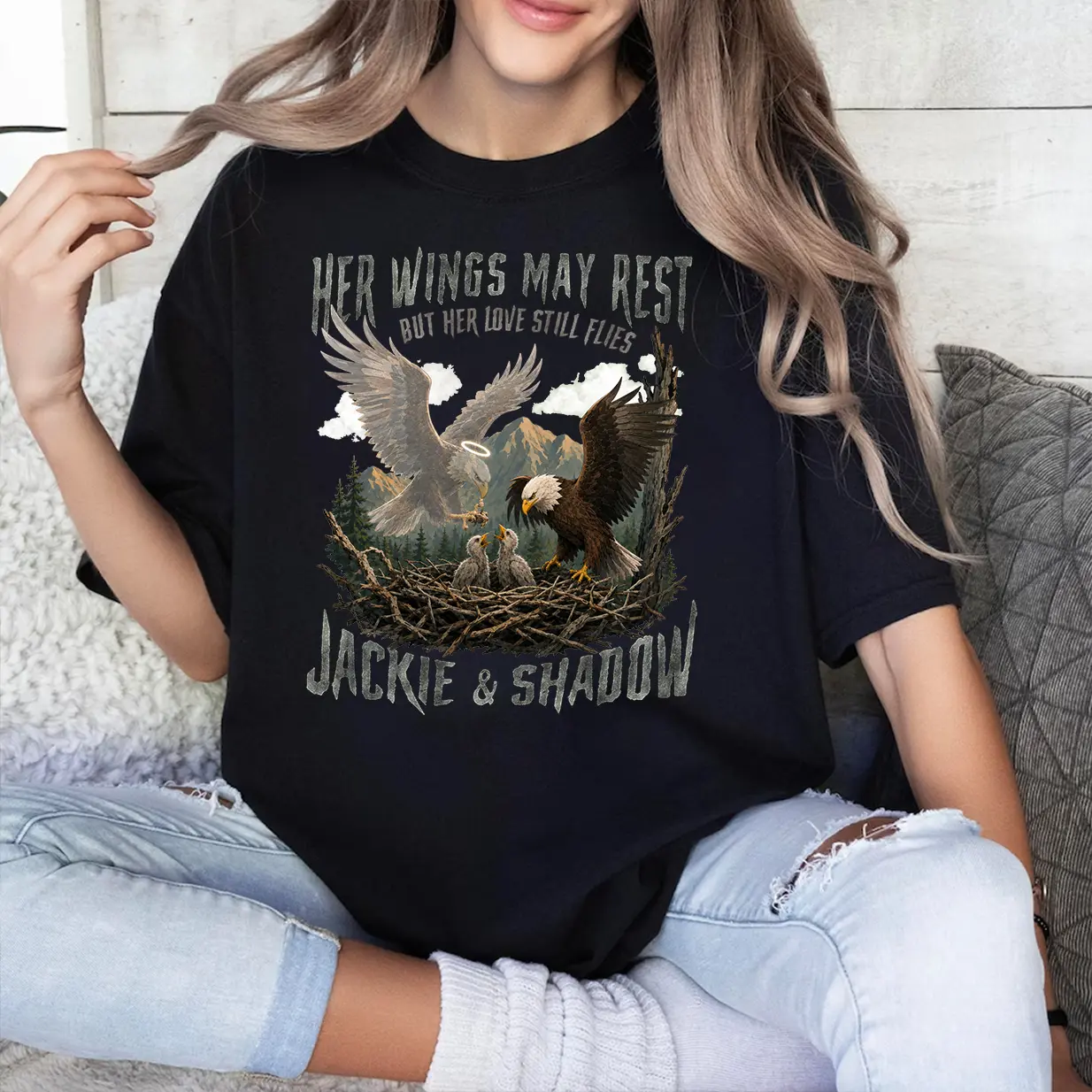 Jackie and Shadow T-Shirt, Bald Eagle Family Shirt, Sandy & Luna Eaglets Tee , Eagle Nest Graphic , Wildlife Lover Gift , Nature Bird Art