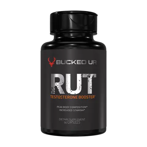 Bucked Up RUT Men’s Dietary Supplement | All-Natural Men’s Wellness & Performance Support Supplement | Contains KSM-66 Ashwagandha, Tongkat Ali, Vitamin D3, Zinc, DIM & Tribulus | Promotes Energy, Focus & Recovery