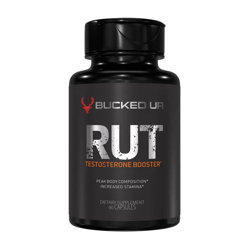 Bucked Up RUT Men’s Dietary Supplement | All-Natural Men’s Wellness & Performance Support Supplement | Contains KSM-66 Ashwagandha, Tongkat Ali, Vitamin D3, Zinc, DIM & Tribulus | Promotes Energy, Focus & Recovery