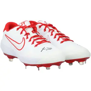 J.T. Realmuto Philadelphia Phillies Autographed Player-Issued White and Red Nike Cleats from the 2021 MLB Season - Fanatics Authentic Certified