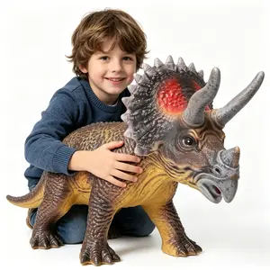 Giant Triceratops Dinosaur Toy – 32 inches Realistic Lifelike Dinosaur Figure, Jumbo Dino Toys for Kids Toddler 3-5 5-7 Years, Perfect Party Favors, Birthday Gifts