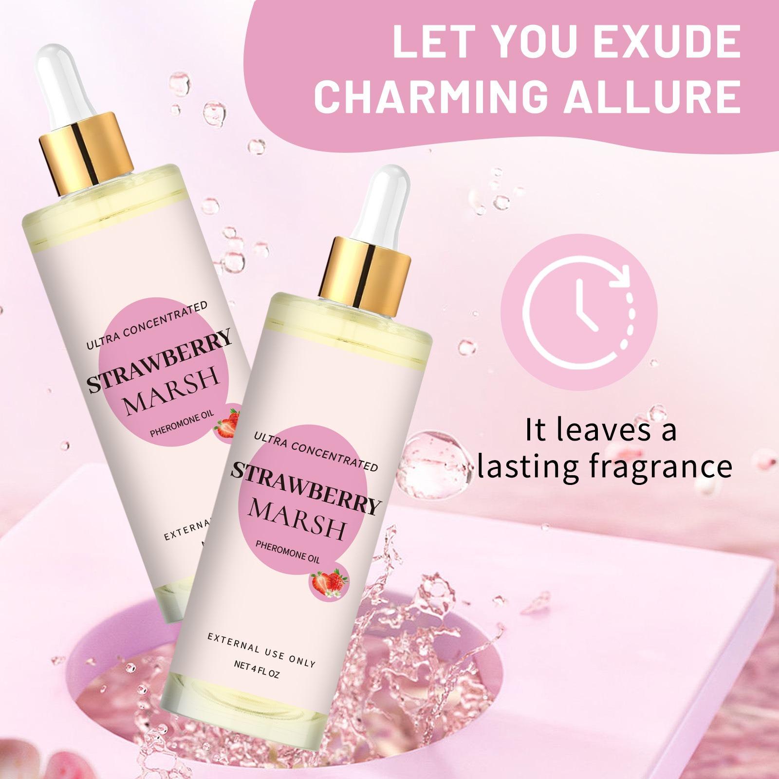 Strawberry Marshmallow Perfume Oil 120ml Floral Fragrance Natural Light Scent Long Lasting Women's Perfume for Daily Use Aroma Enhancer - Facial