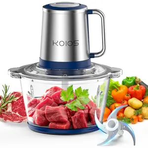 KOIOS Food Processor & Meat Grinder, 8 Cup Food Processor Mini Electric, 2L 300W Food Chopper for Kitchen, Vegetable, Onion, Salad, Baby Food, Fruit, Nuts，Black Friday.