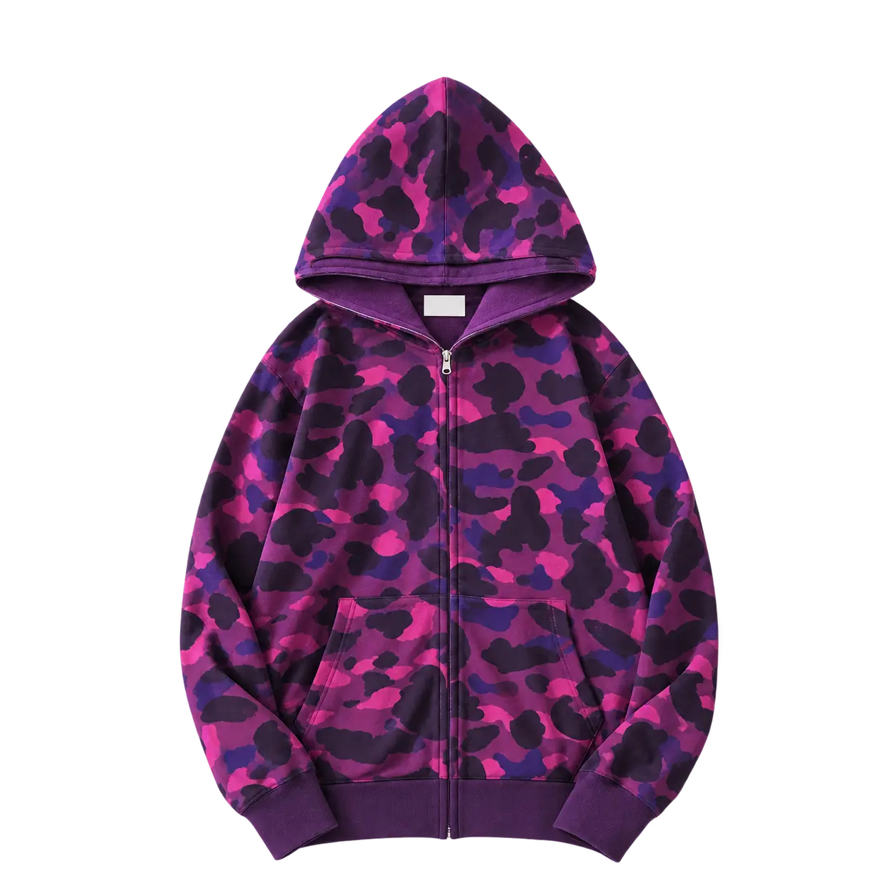 zip up cotton hoodie
