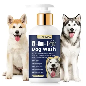 5 in 1 Dog Shampoo, 1 Count Gentle Pet Shampoo, Pet Grooming Shampoo, Dog & Cat Grooming Supplies, Dog & Cat Accessories, Grooming Products