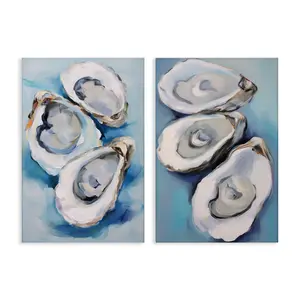 Stupell Industries Oysters on the Half Shell 2pc Canvas Art Set, 20" x 30"